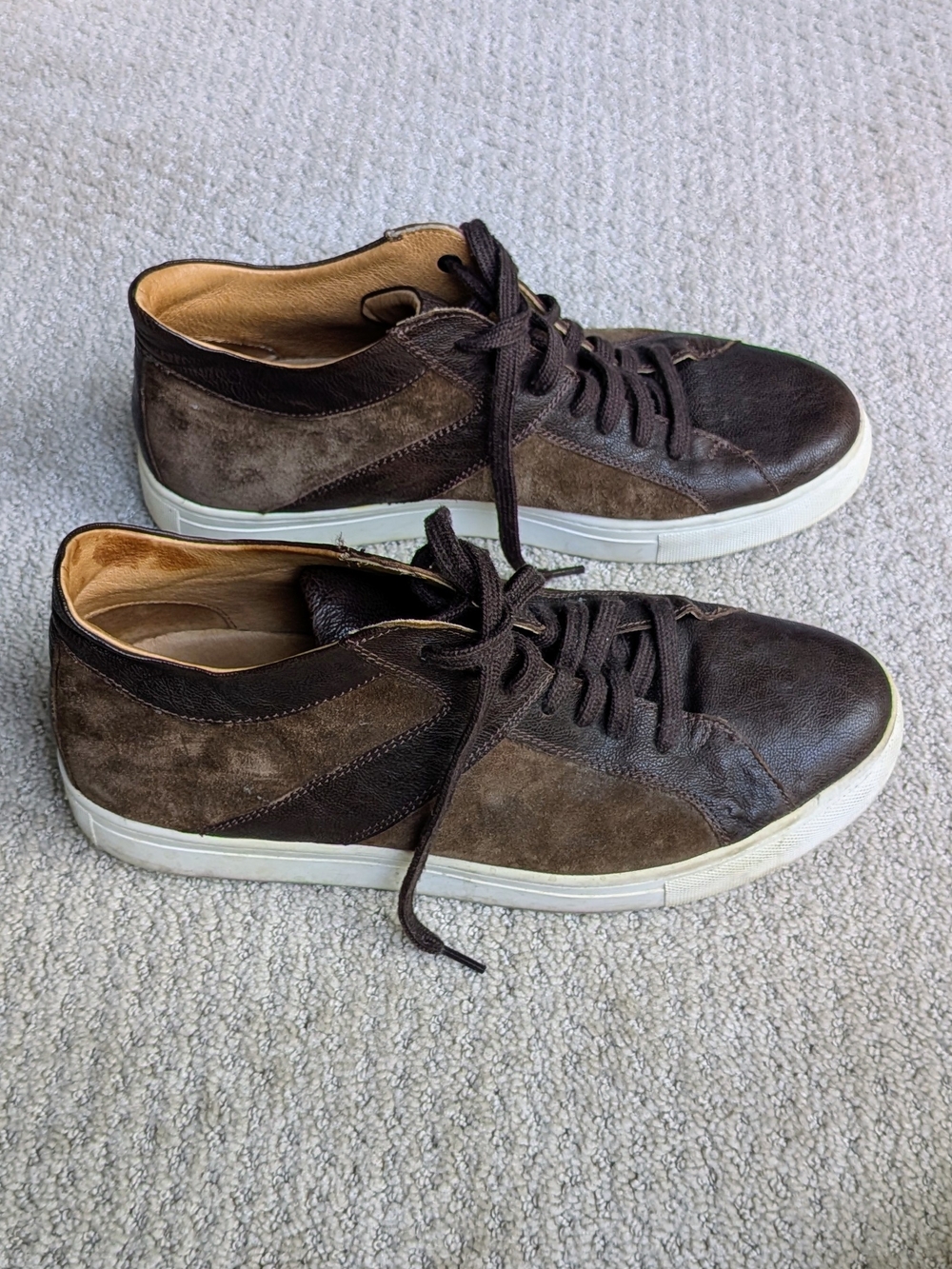 Trask Lindsey Brown High Top Sneakers - Men's 9.5M Leather & Suede